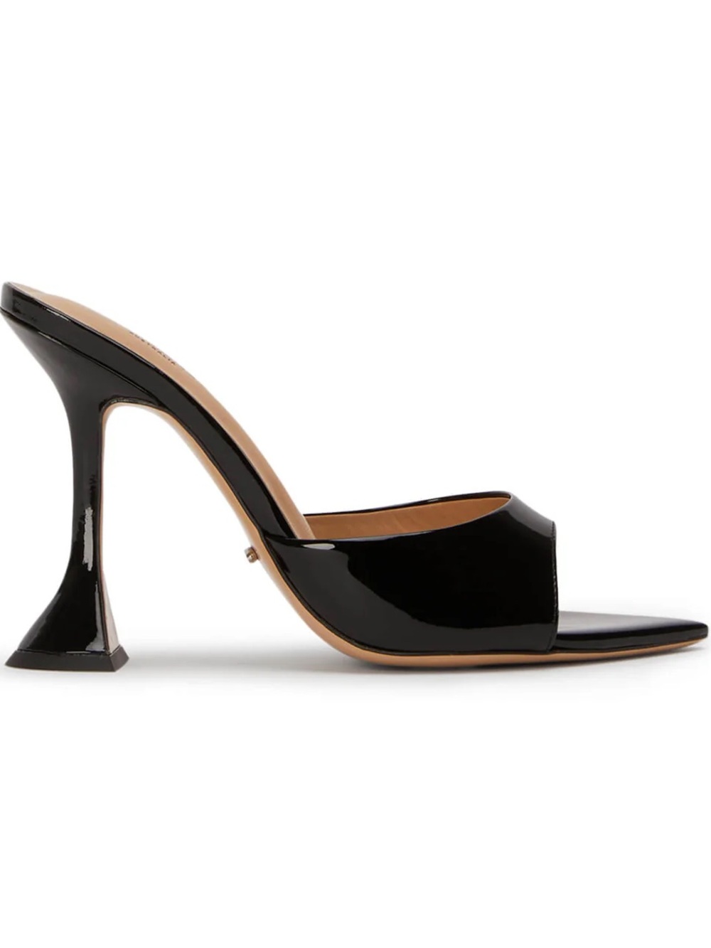Tony Bianco Marcel Black Patent Sculpted Heel Mule 9.5
